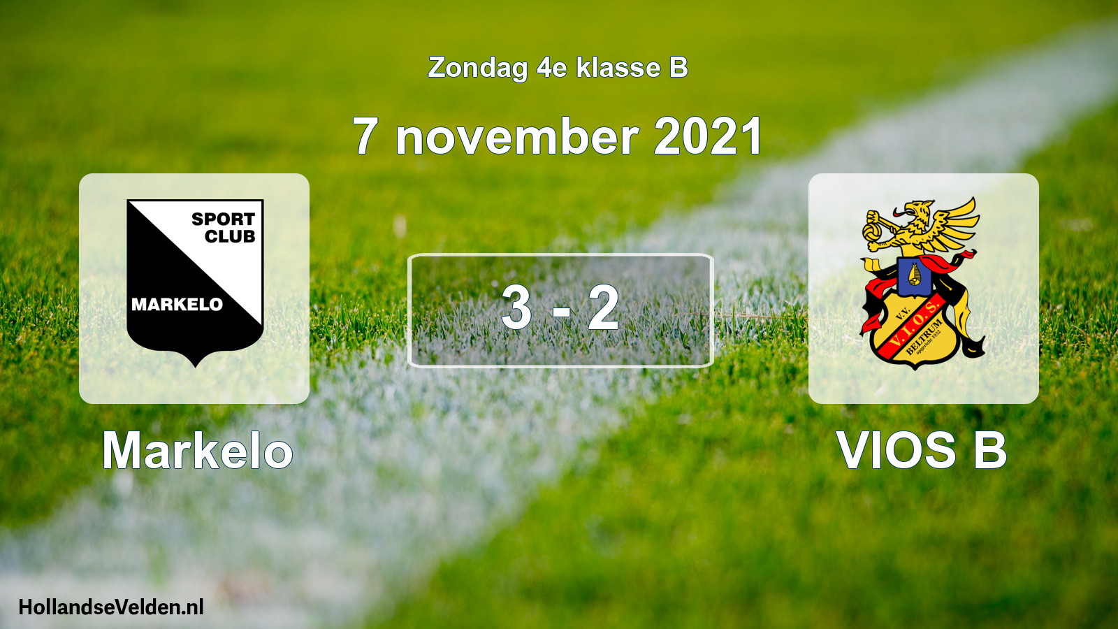 Total number of matches played: Markelo - VIOS B 3 - 2 (7 November 2021)