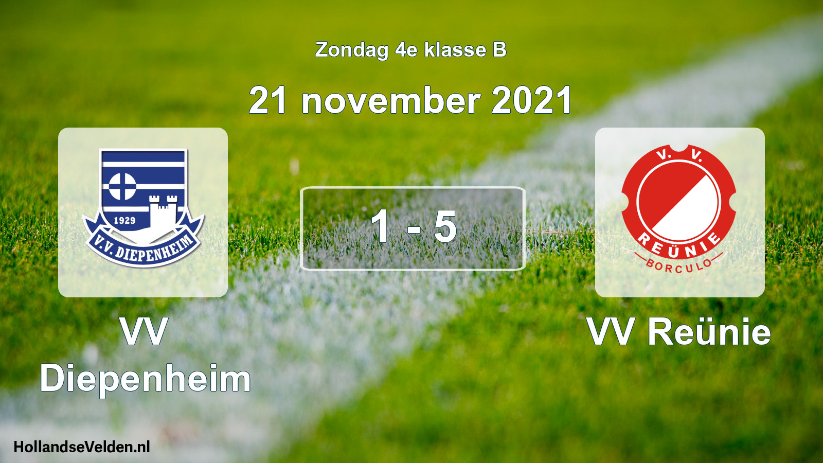 Total number of matches played: VV Diepenheim - VV Reünie 1 - 5 (21 November 2021)