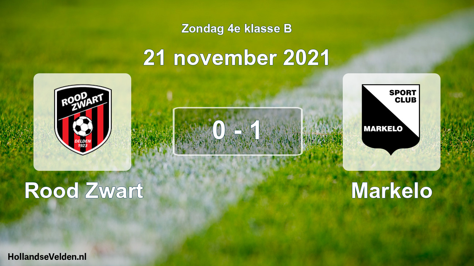 Total number of matches played: Rood Zwart - Markelo 0 - 1 (21 November 2021)