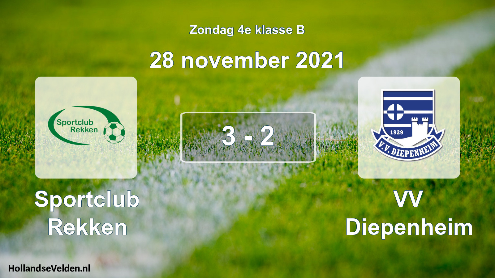 Total number of matches played: Sportclub Rekken - VV Diepenheim 3 - 2 (28 November 2021)