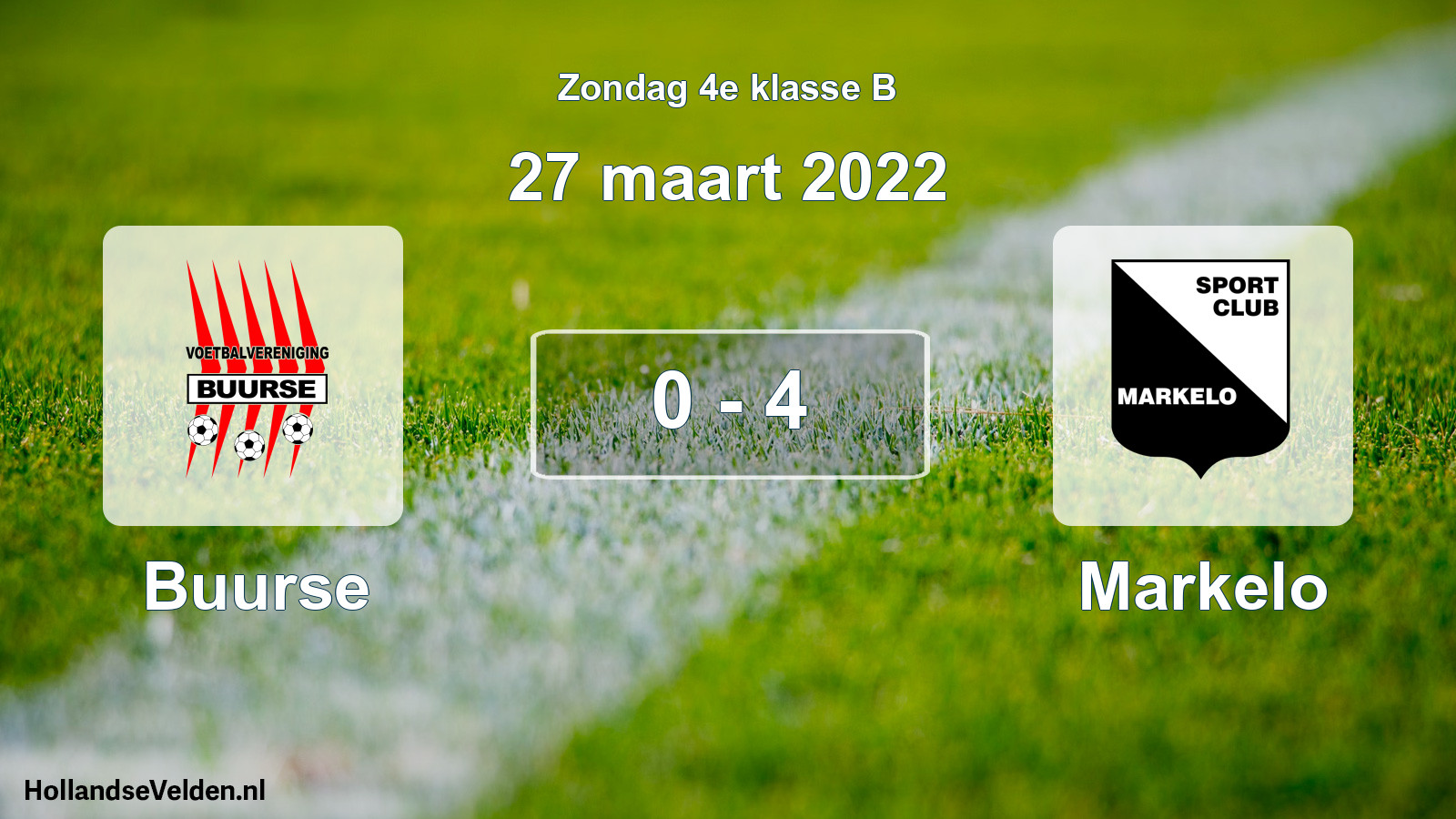 Total number of matches played: Buurse - Markelo 0 - 4 (27 March 2022)