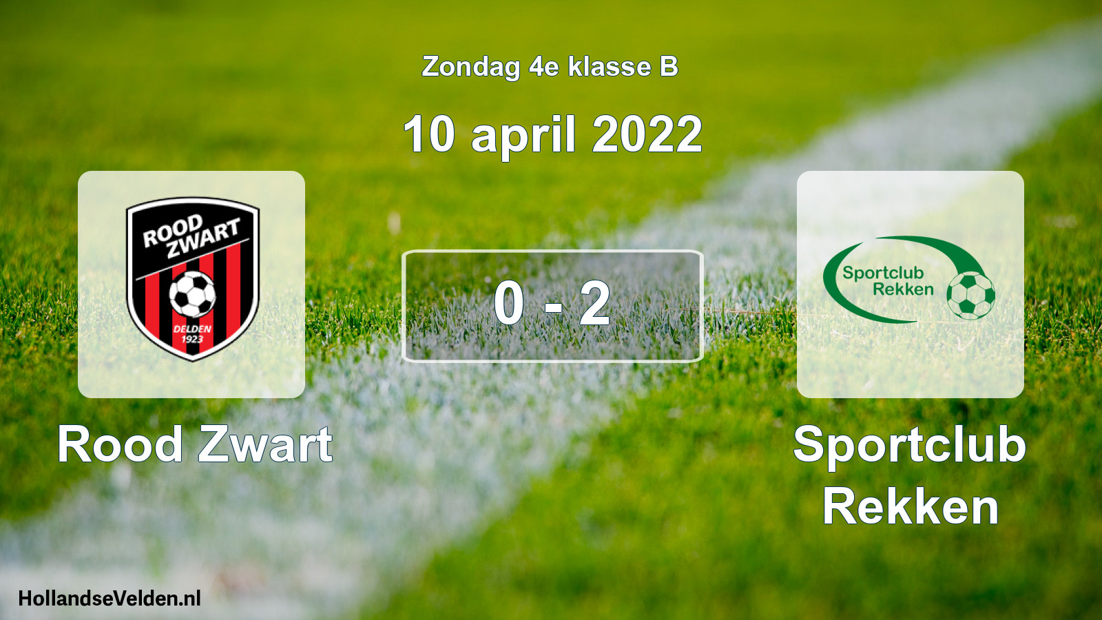 Total number of matches played: Rood Zwart - Sportclub Rekken 0 - 2 (10 April 2022)