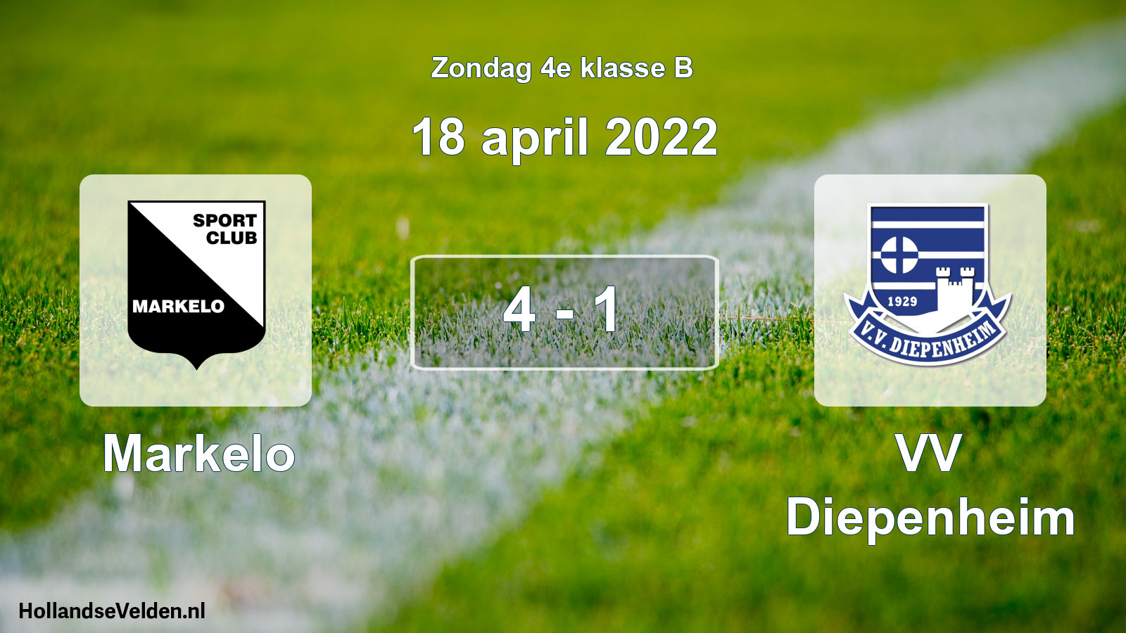 Total number of matches played: Markelo - VV Diepenheim 4 - 1 (18 April 2022)