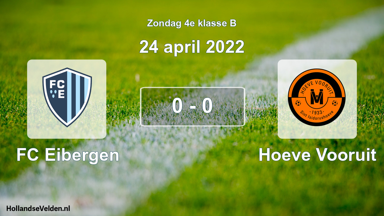 Total number of matches played: FC Eibergen - Hoeve Vooruit 0 - 0 (24 April 2022)