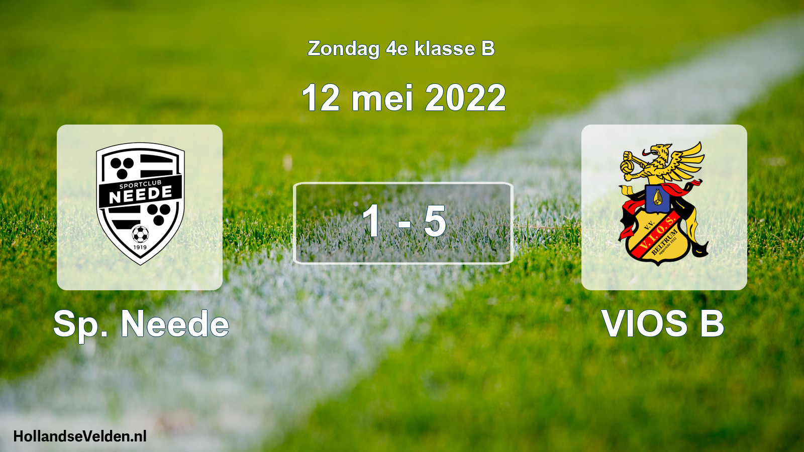 Total number of matches played: Sp. Neede - VIOS B 1 - 5 (12 May 2022)