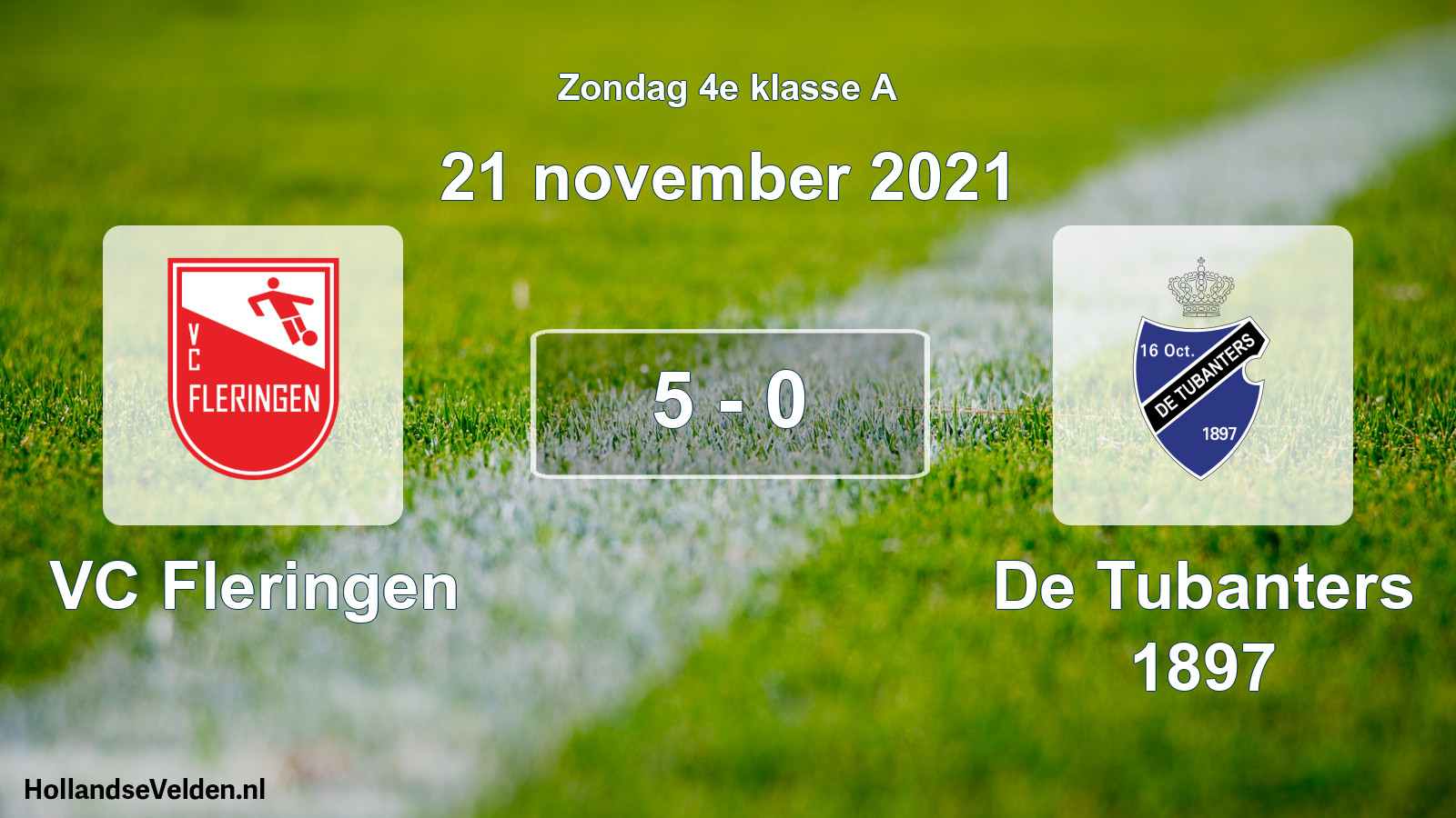 Total number of matches played: VC Fleringen - De Tubanters 1897 5 - 0 (21 November 2021)