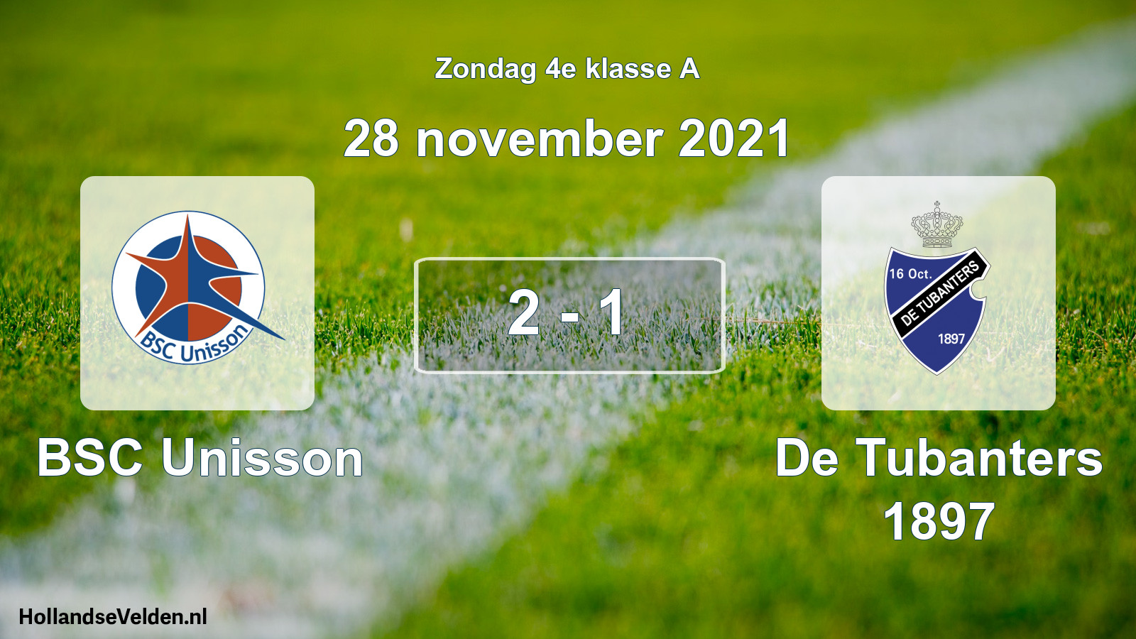 Total number of matches played: BSC Unisson - De Tubanters 1897 2 - 1 (28 November 2021)
