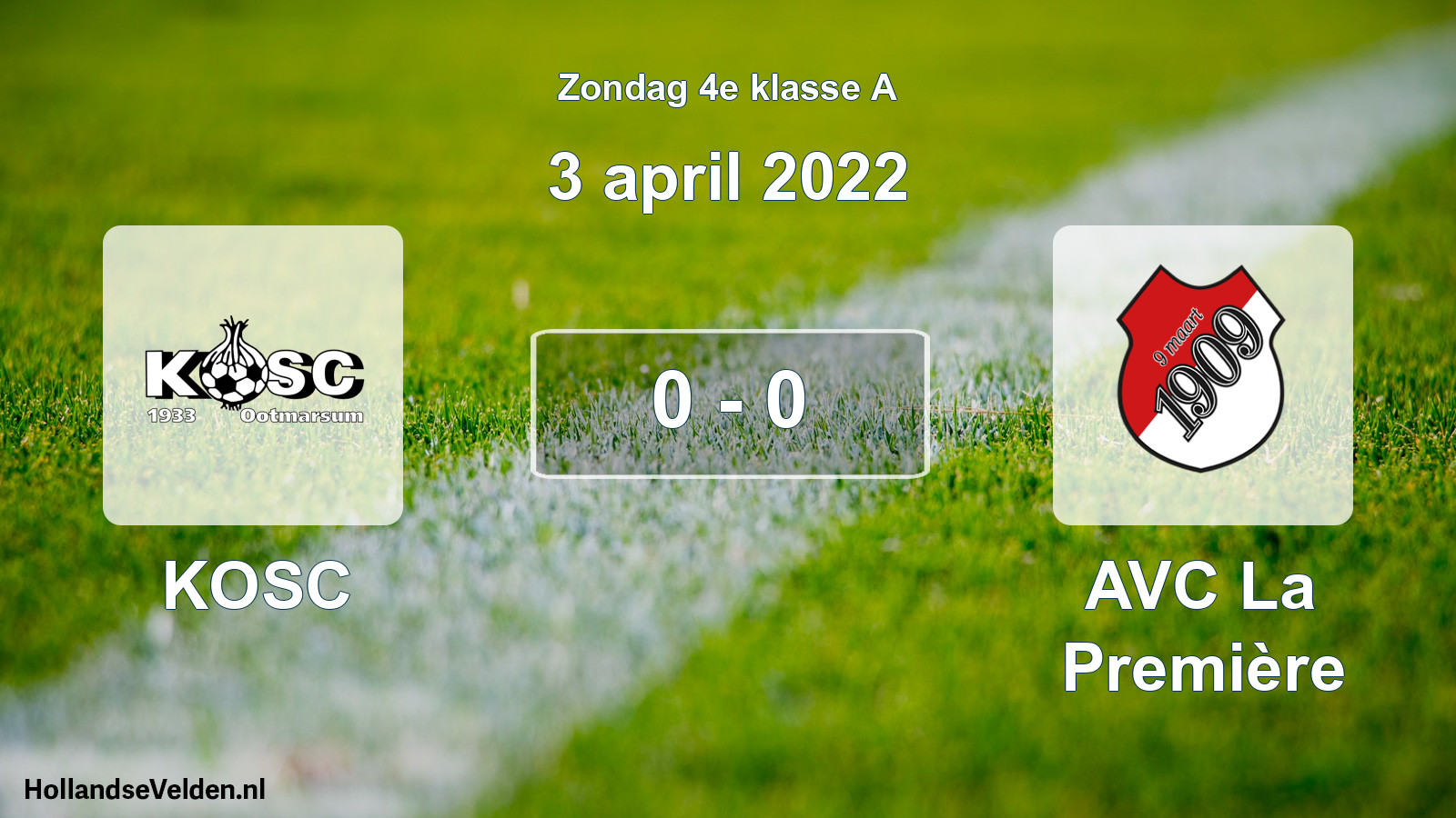 Total number of matches played: KOSC - AVC La Première 0 - 0 (3 April 2022)