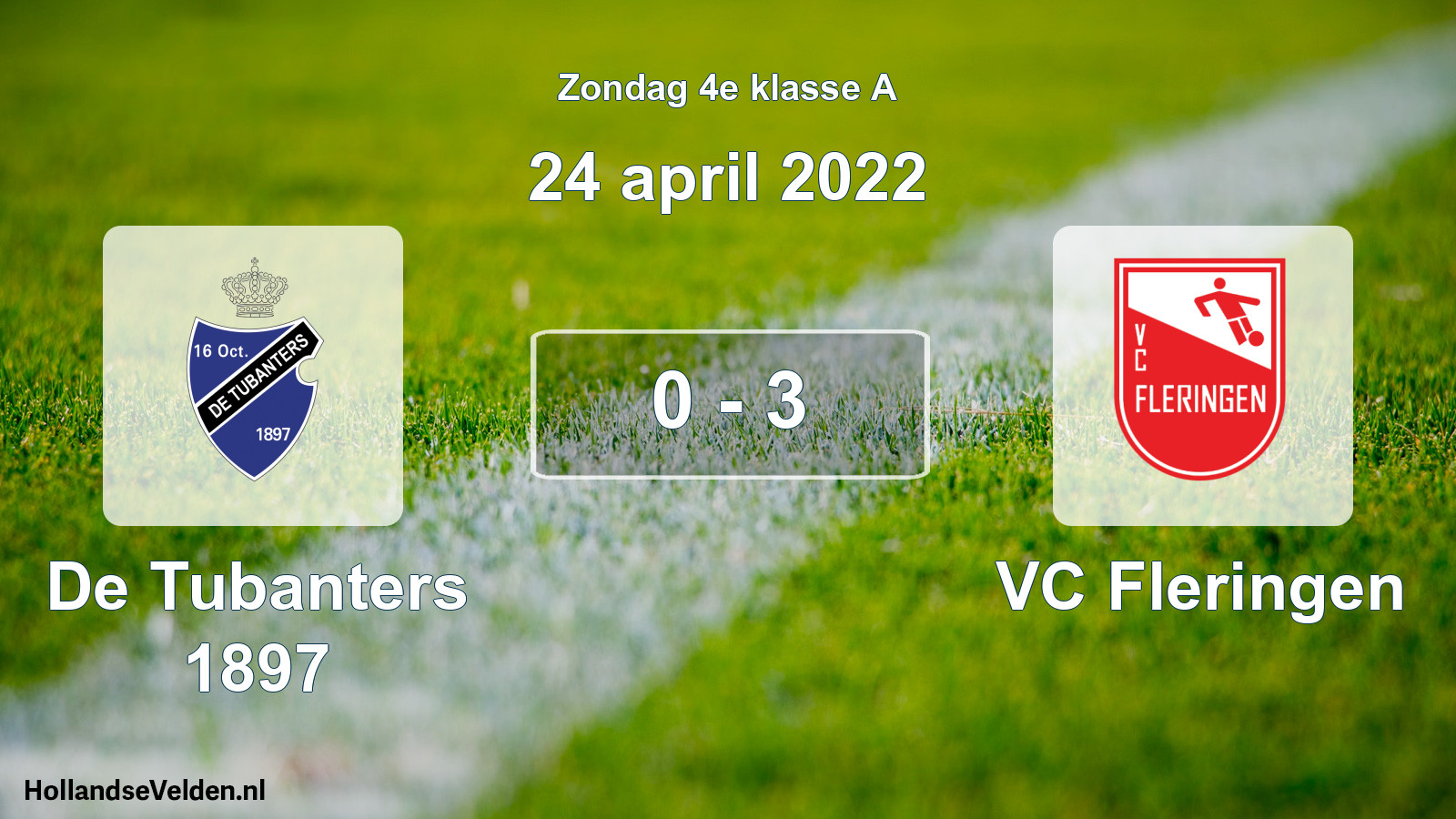 Total number of matches played: De Tubanters 1897 - VC Fleringen 0 - 3 (24 April 2022)
