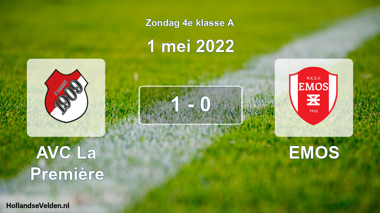 Total number of matches played: AVC La Première - EMOS 1 - 0 (1 May 2022)