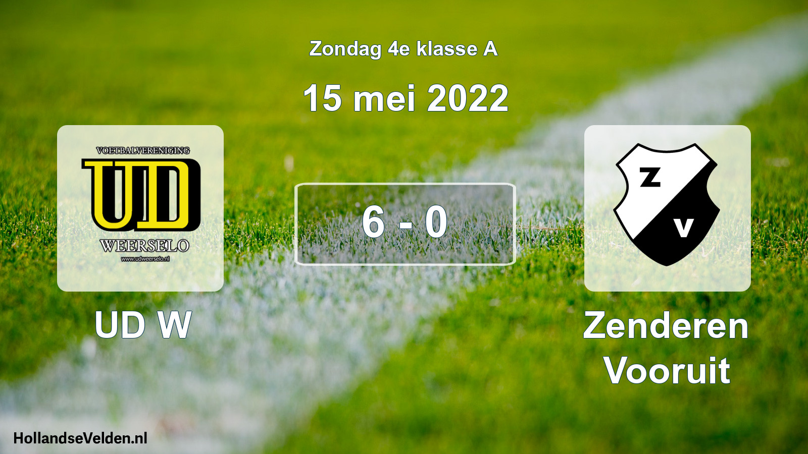 Total number of matches played: UD W - Zenderen Vooruit 6 - 0 (15 May 2022)