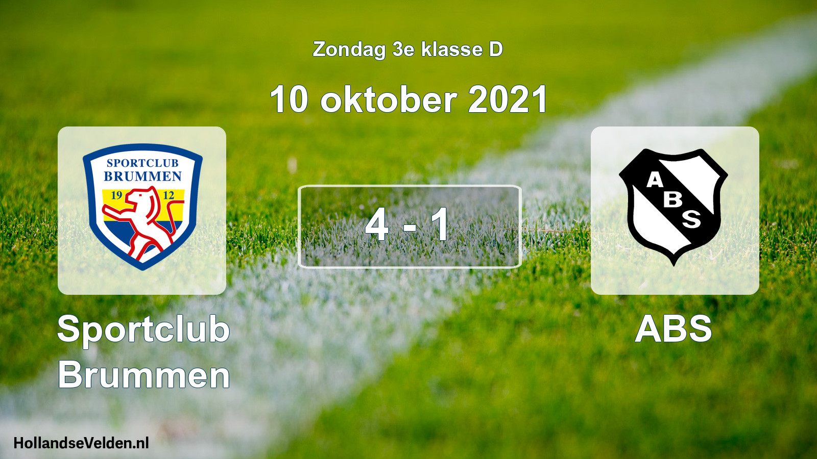 Total number of matches played: Sportclub Brummen - ABS 4 - 1 (10 October 2021)