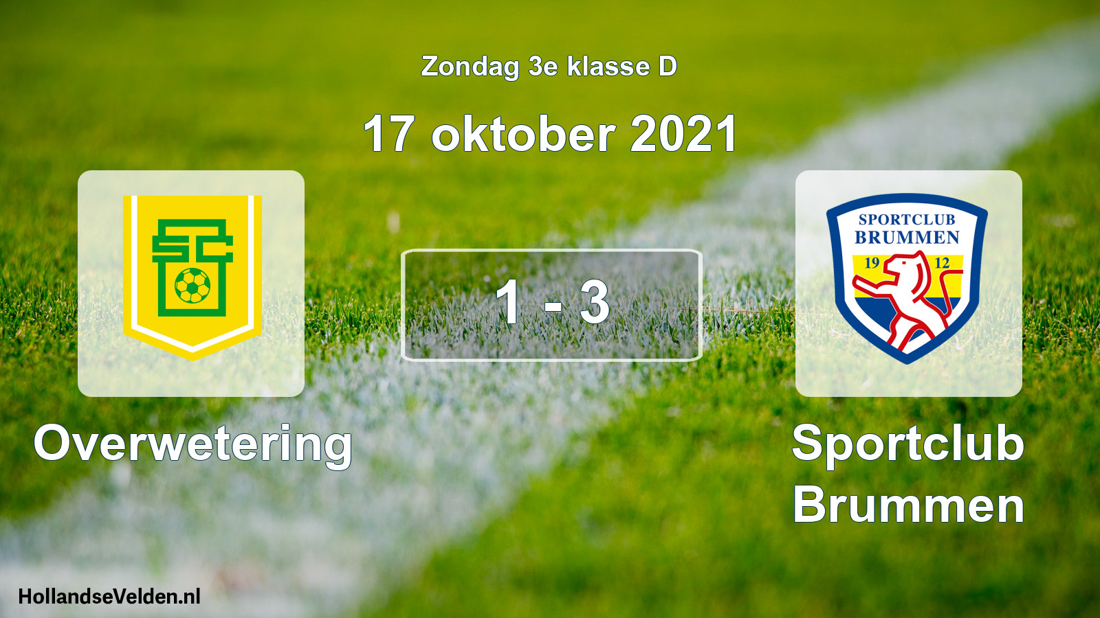 Total number of matches played: Overwetering - Sportclub Brummen 1 - 3 (17 October 2021)