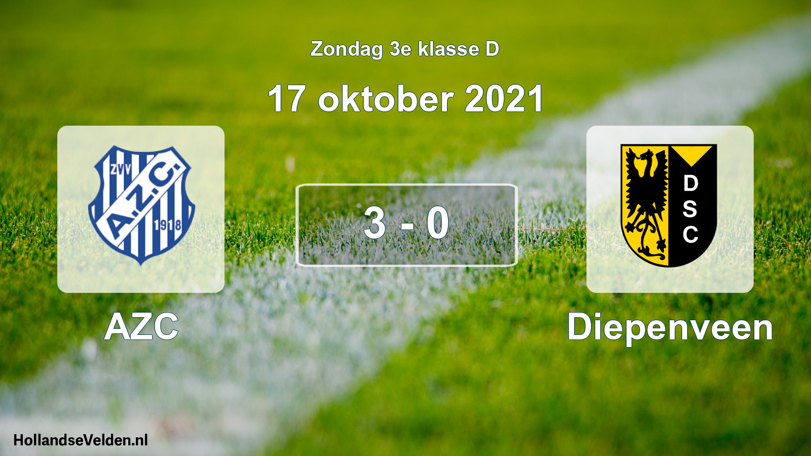 Total number of matches played: AZC - Diepenveen 3 - 0 (17 October 2021)