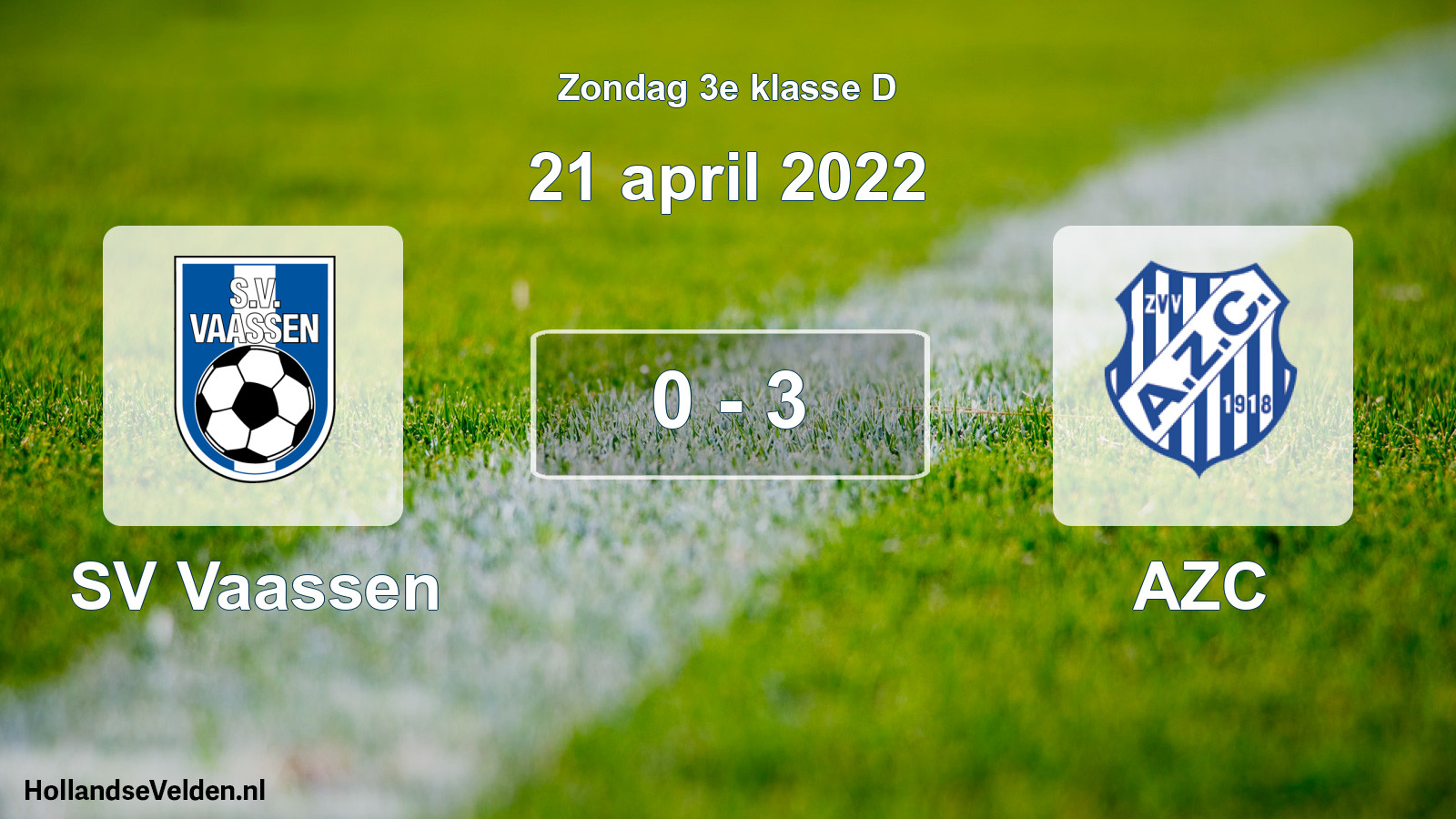 Total number of matches played: SV Vaassen - AZC 0 - 3 (21 April 2022)
