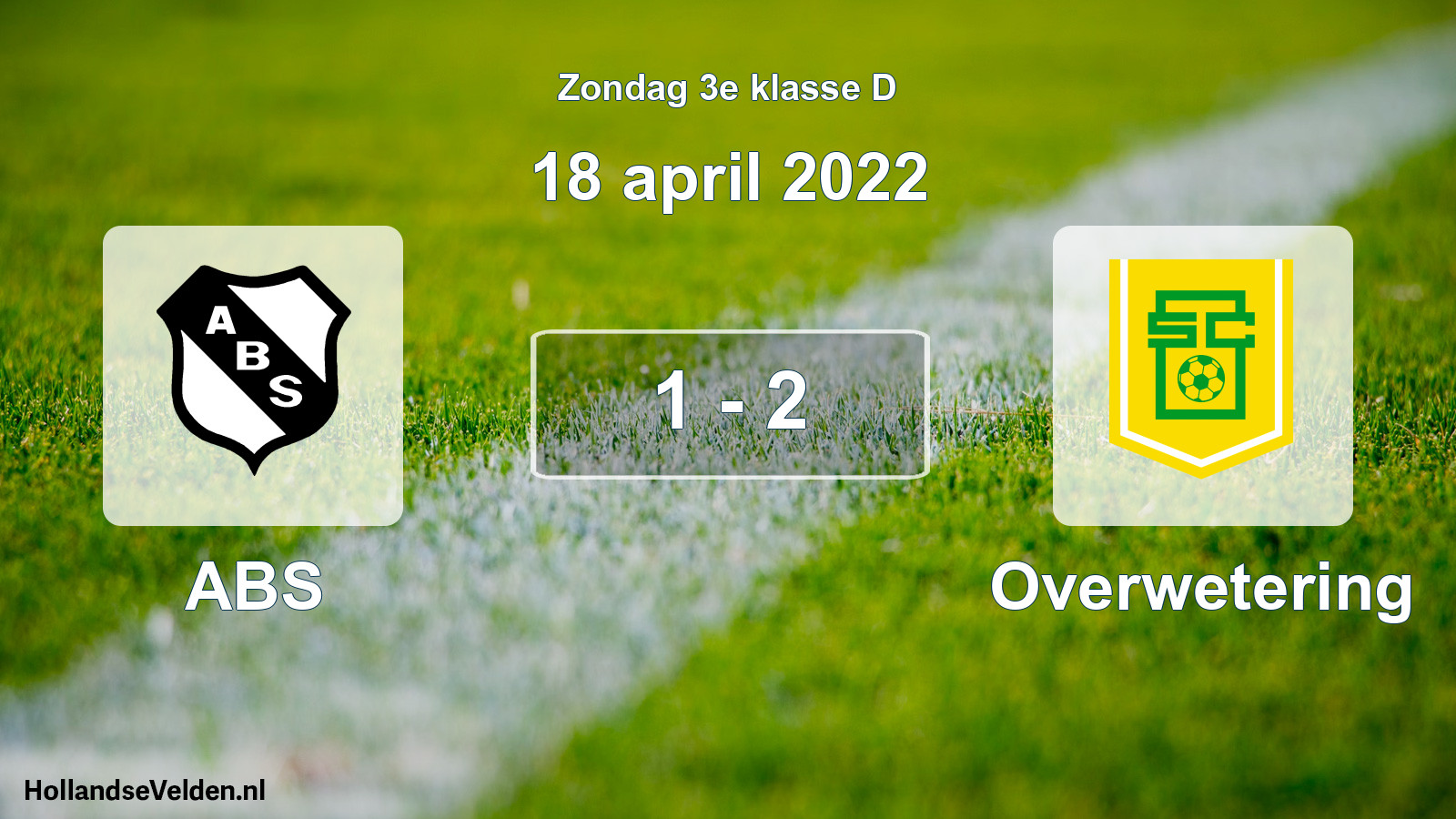 Total number of matches played: ABS - Overwetering 1 - 2 (18 April 2022)