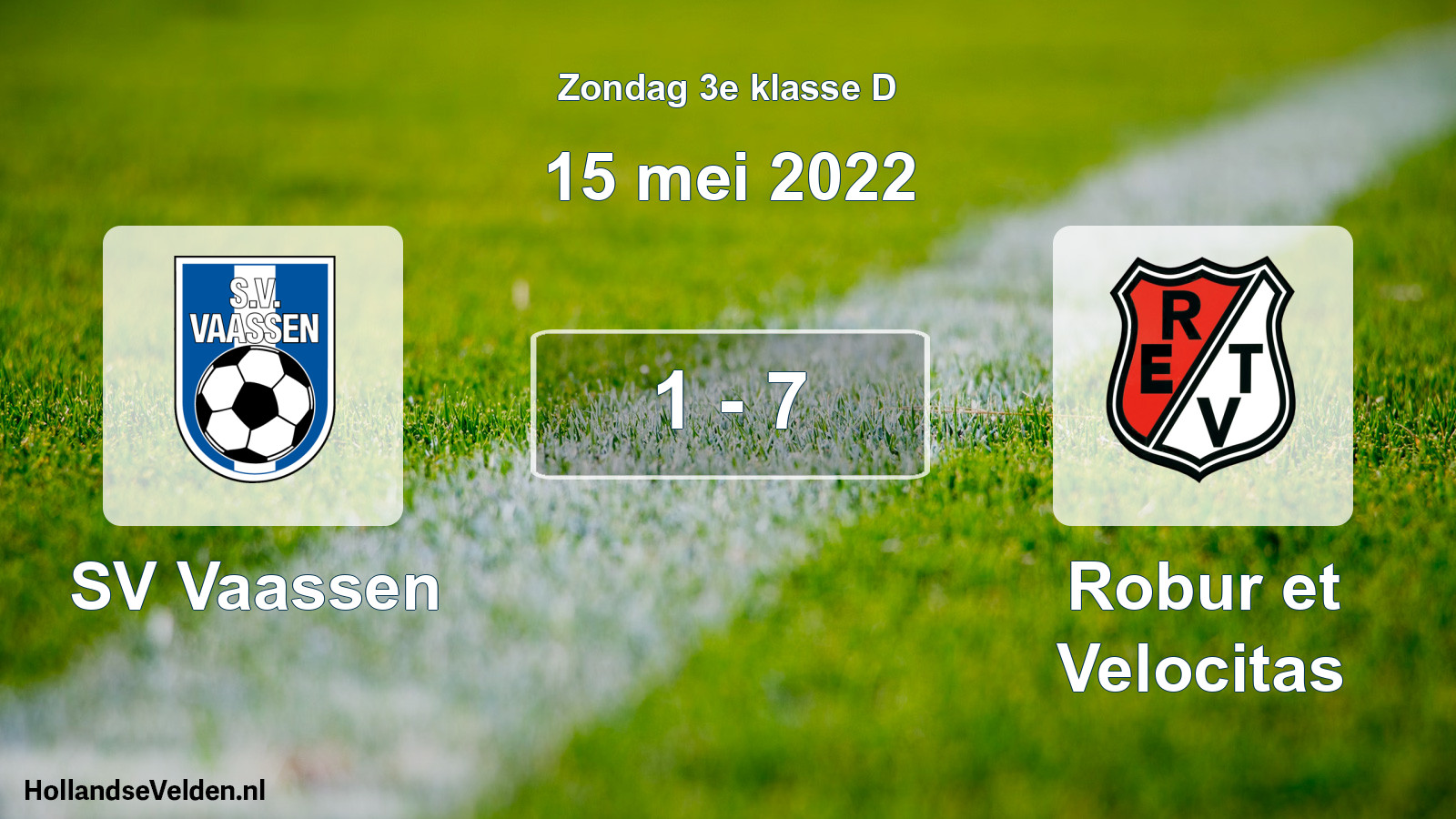 Total number of matches played: SV Vaassen - Robur et Velocitas 1 - 7 (15 May 2022)