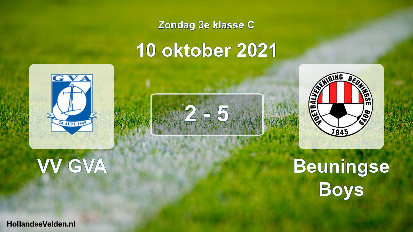 Total number of matches played: VV GVA - Beuningse Boys 2 - 5 (10 October 2021)