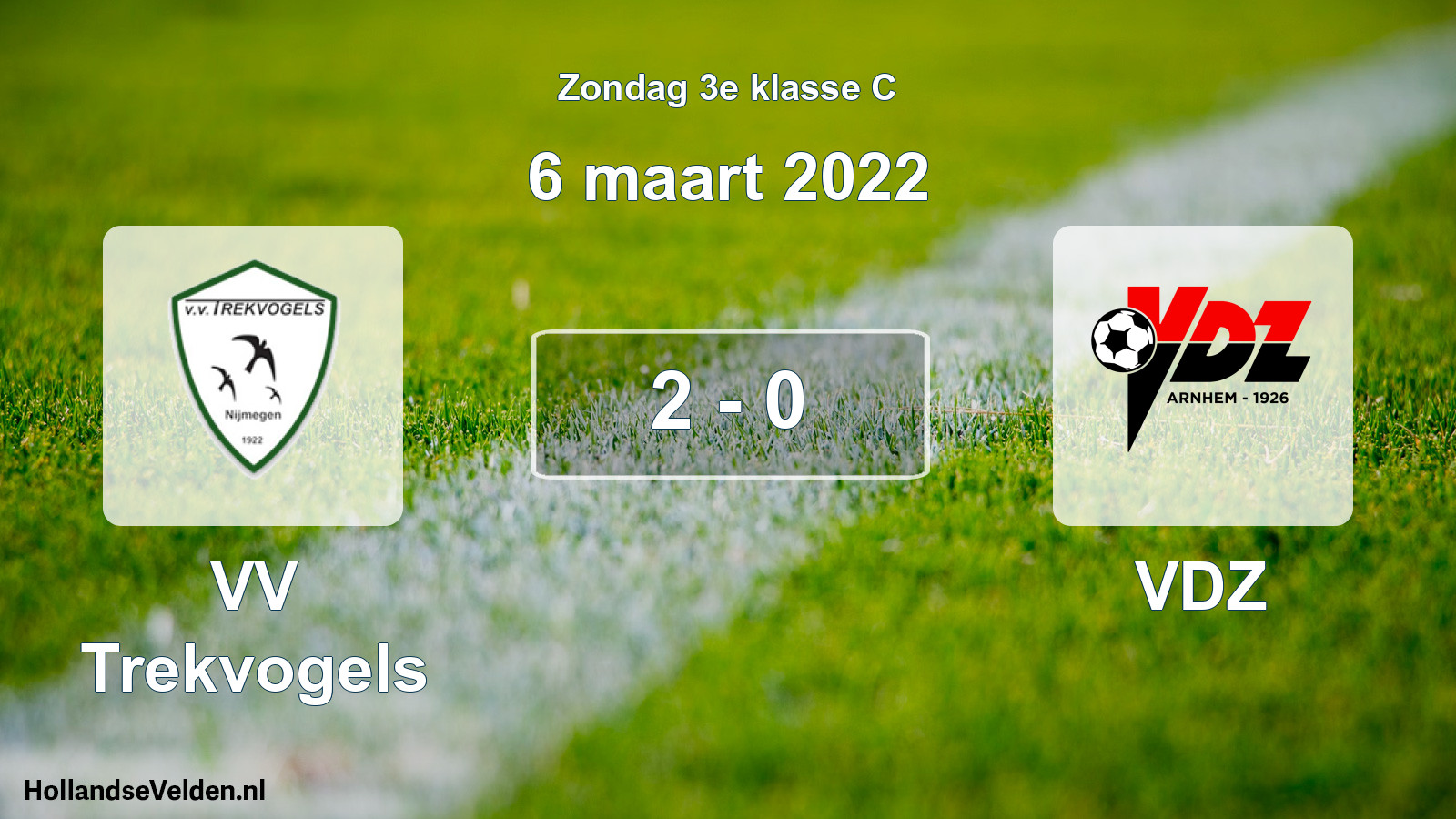 Total number of matches played: VV Trekvogels - VDZ 2 - 0 (6 March 2022)