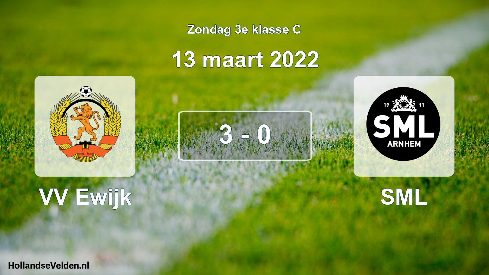 Total number of matches played: VV Ewijk - SML 3 - 0 (13 March 2022)