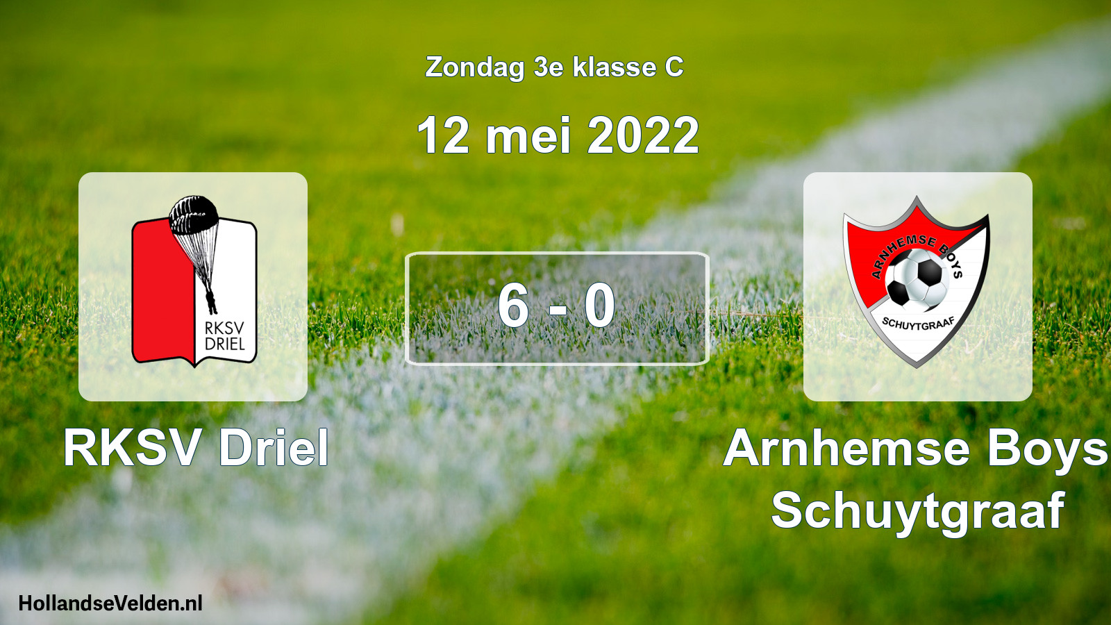Total number of matches played: RKSV Driel - Arnhemse Boys Schuytgraaf 6 - 0 (12 May 2022)