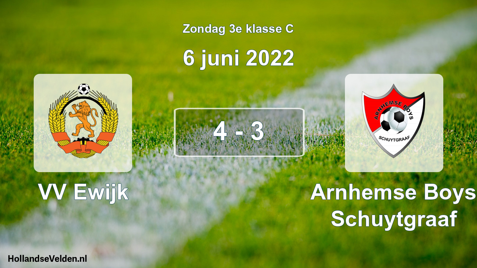 Total number of matches played: VV Ewijk - Arnhemse Boys Schuytgraaf 4 - 3 (6 June 2022)