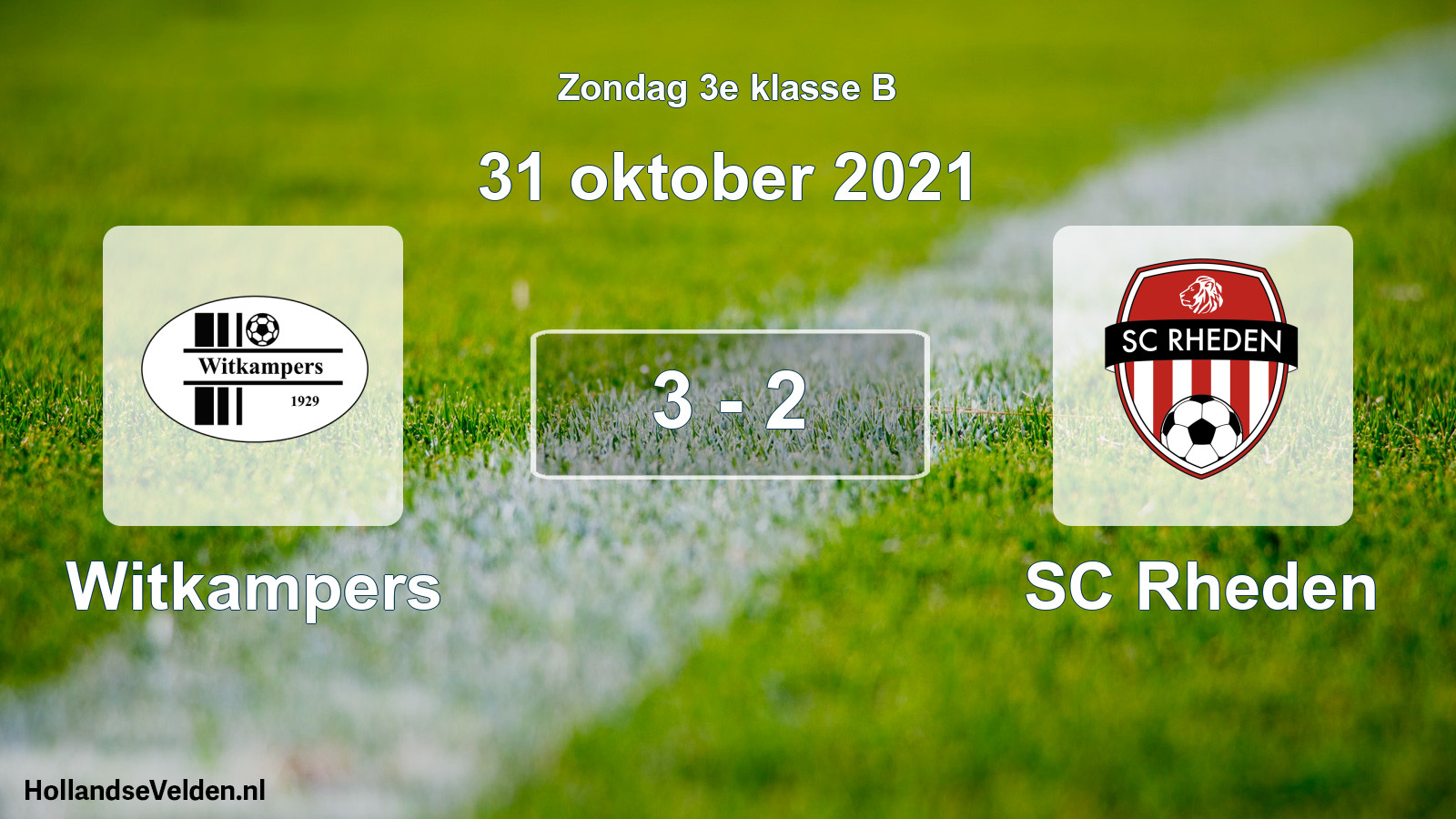 Total number of matches played: Witkampers - SC Rheden 3 - 2 (31 October 2021)