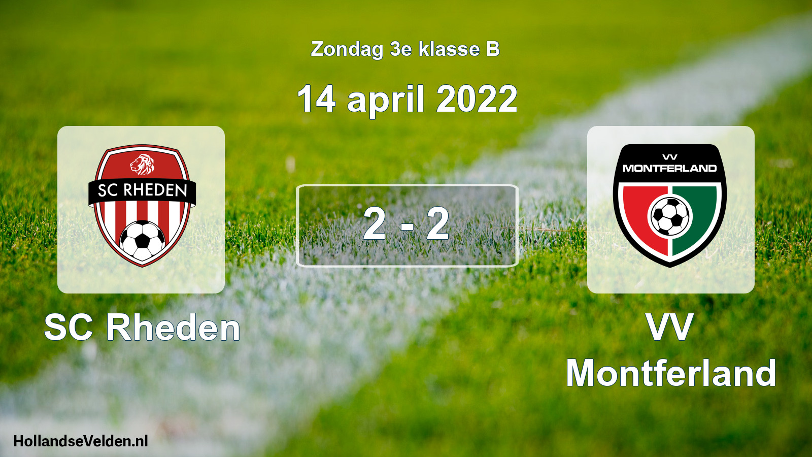 Total number of matches played: SC Rheden - VV Montferland 2 - 2 (14 April 2022)