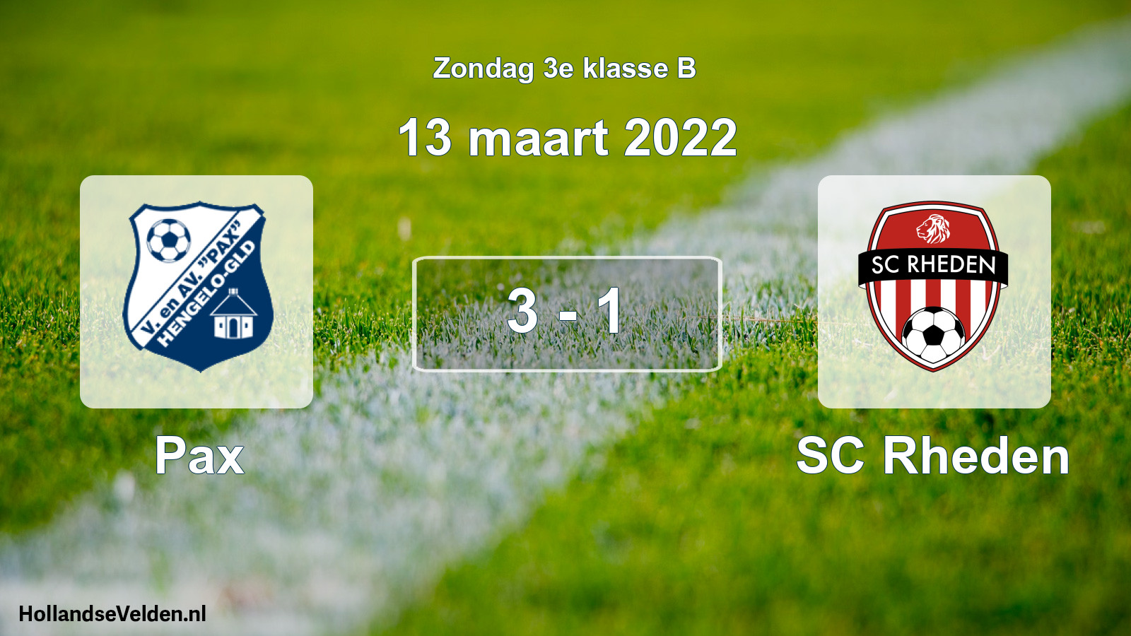 Total number of matches played: Pax - SC Rheden 3 - 1 (13 March 2022)
