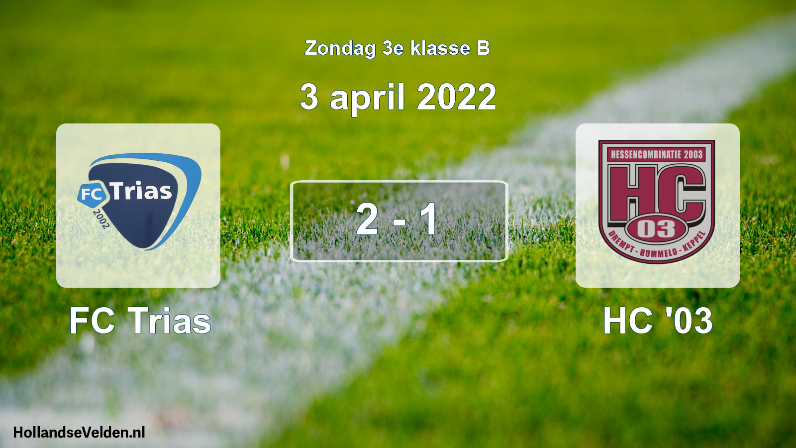 Total number of matches played: FC Trias - HC '03 2 - 1 (3 April 2022)