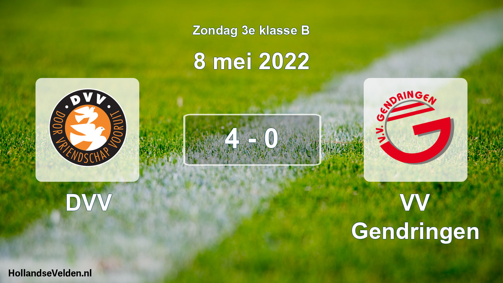 Total number of matches played: DVV - VV Gendringen 4 - 0 (8 May 2022)
