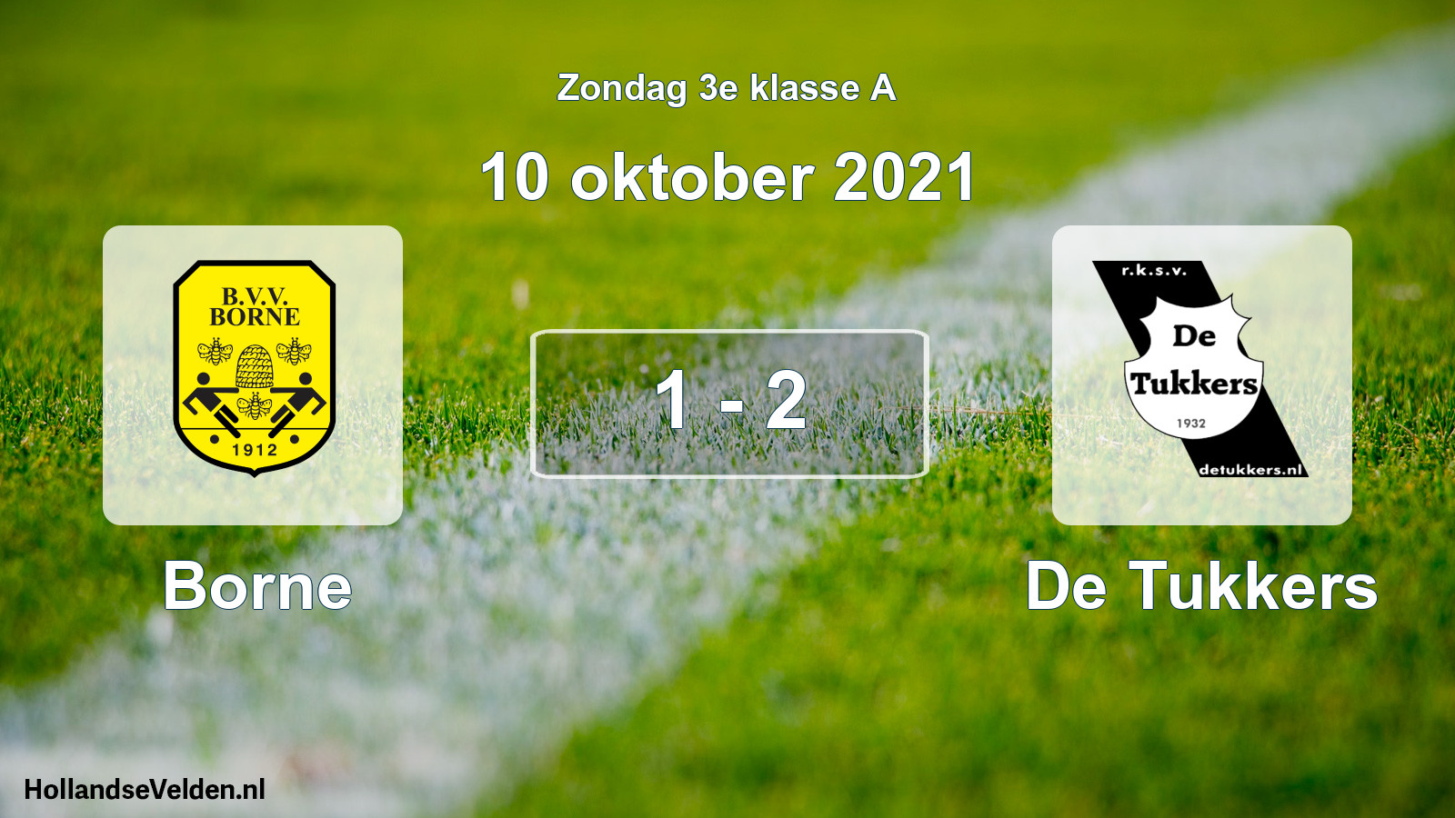 Total number of matches played: Borne - De Tukkers 1 - 2 (10 October 2021)