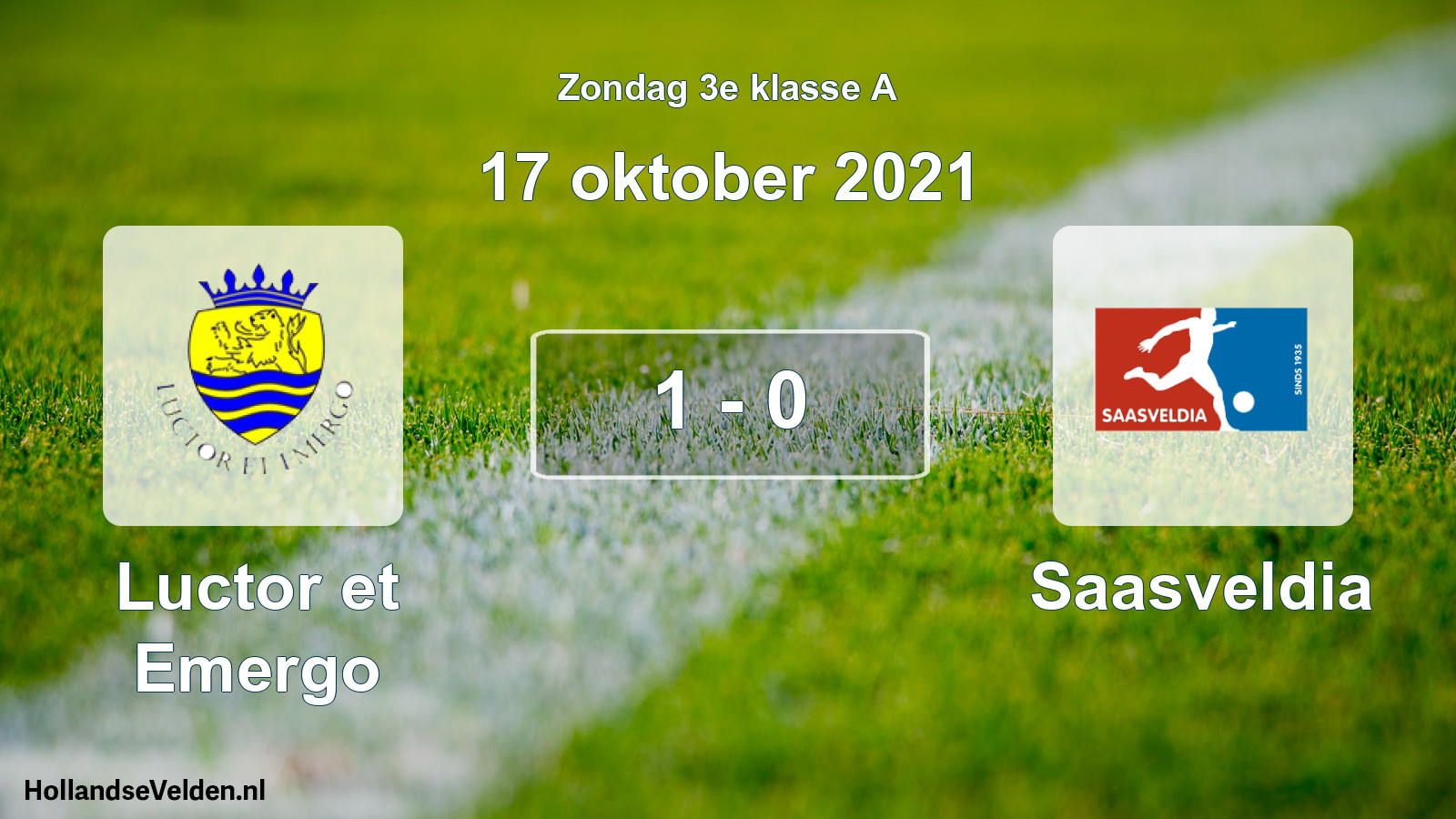 Total number of matches played: Luctor et Emergo - Saasveldia 1 - 0 (17 October 2021)