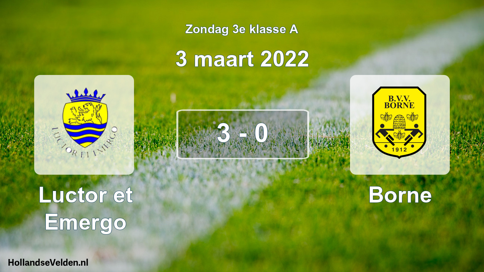 Total number of matches played: Luctor et Emergo - Borne 3 - 0 (3 March 2022)