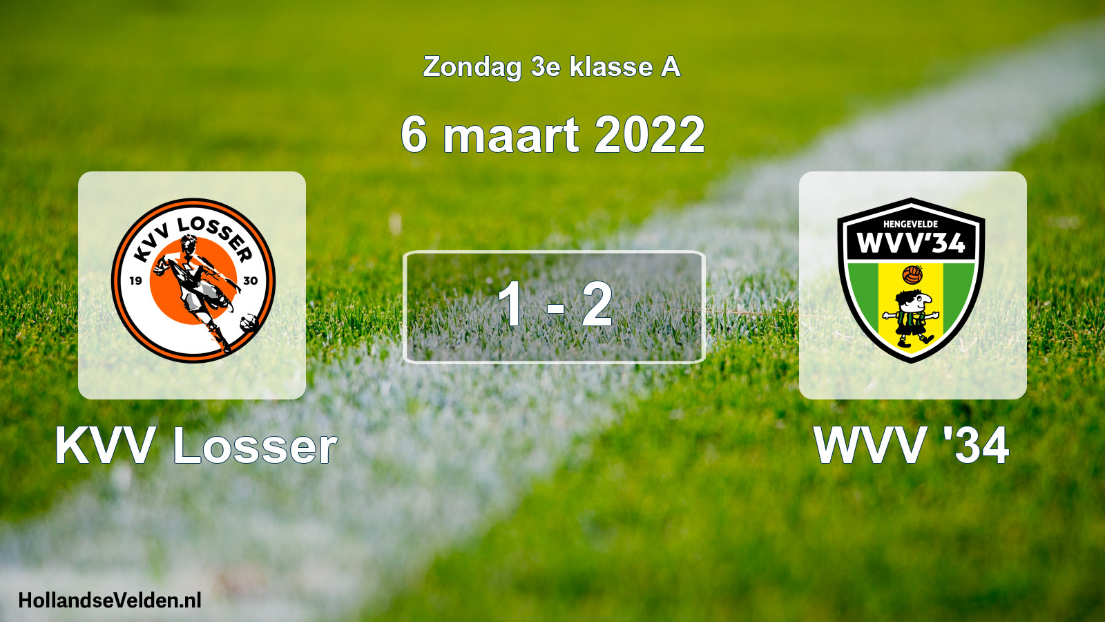 Total number of matches played: KVV Losser - WVV '34 1 - 2 (6 March 2022)