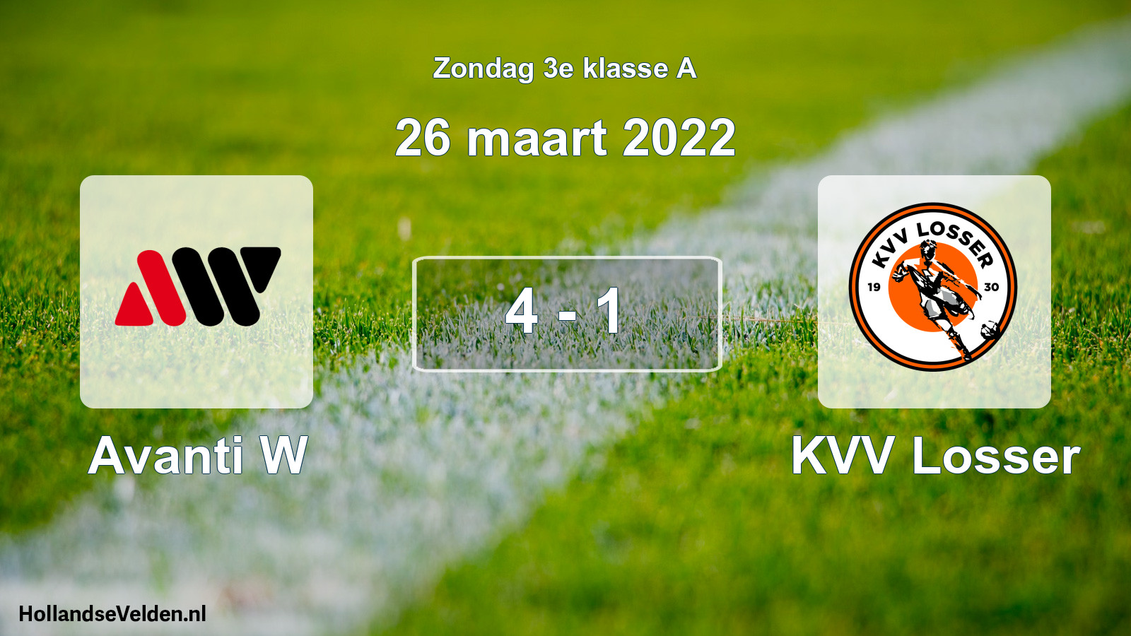 Total number of matches played: Avanti W - KVV Losser 4 - 1 (26 March 2022)