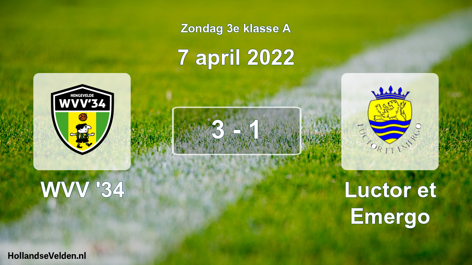 Total number of matches played: WVV '34 - Luctor et Emergo 3 - 1 (7 April 2022)
