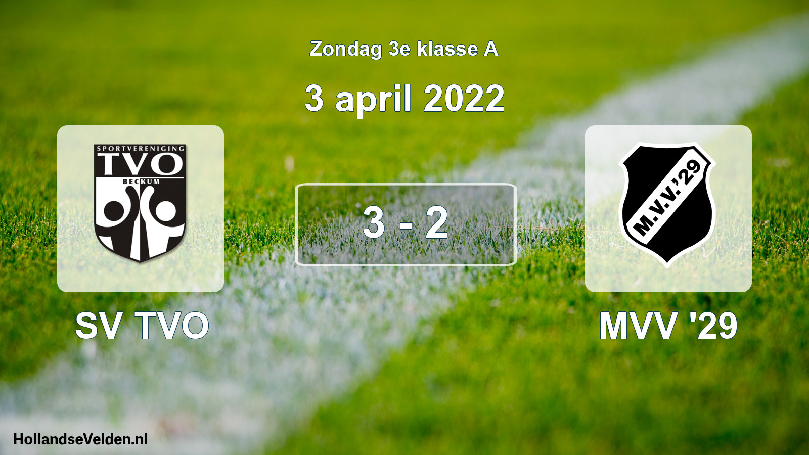 Total number of matches played: SV TVO - MVV '29 3 - 2 (3 April 2022)