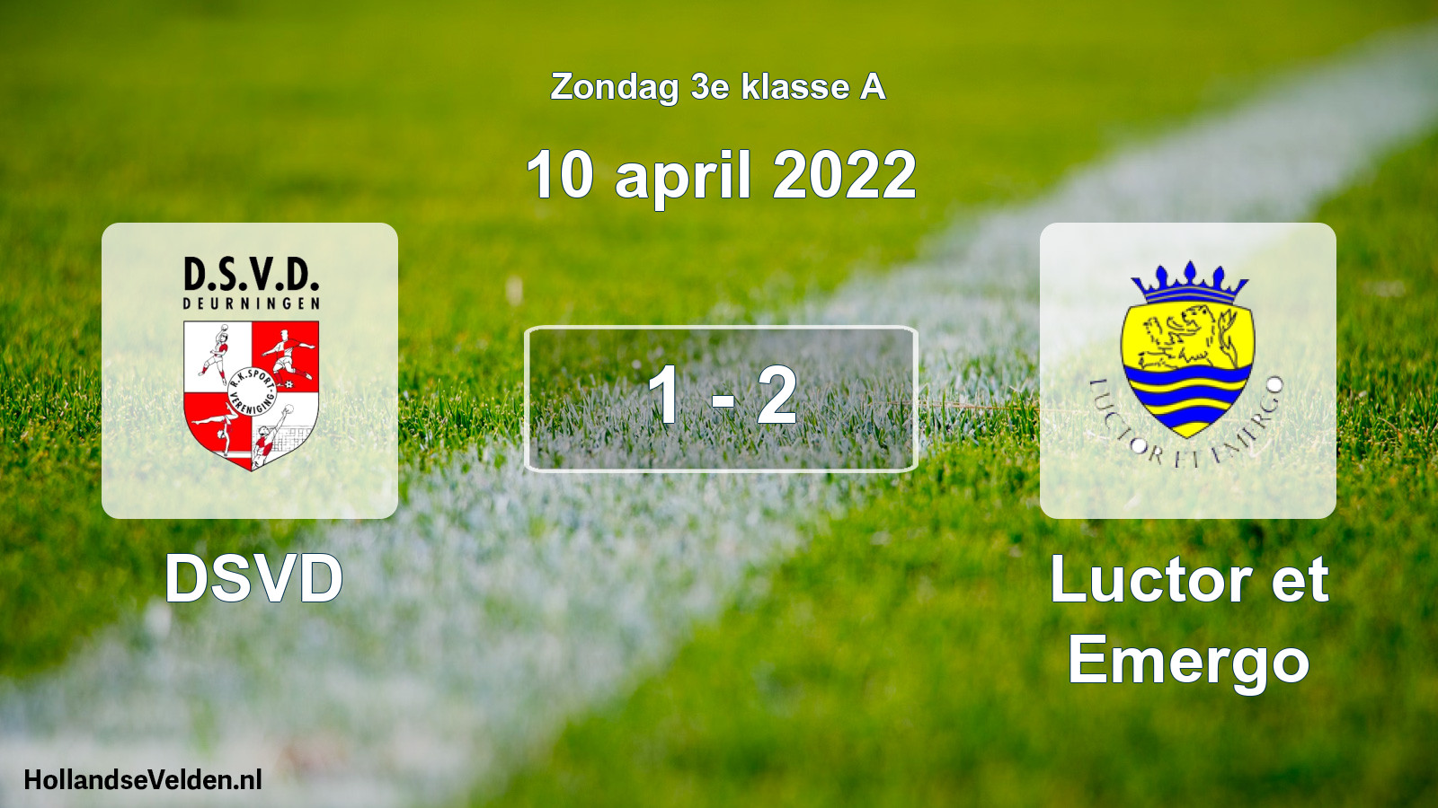 Total number of matches played: DSVD - Luctor et Emergo 1 - 2 (10 April 2022)