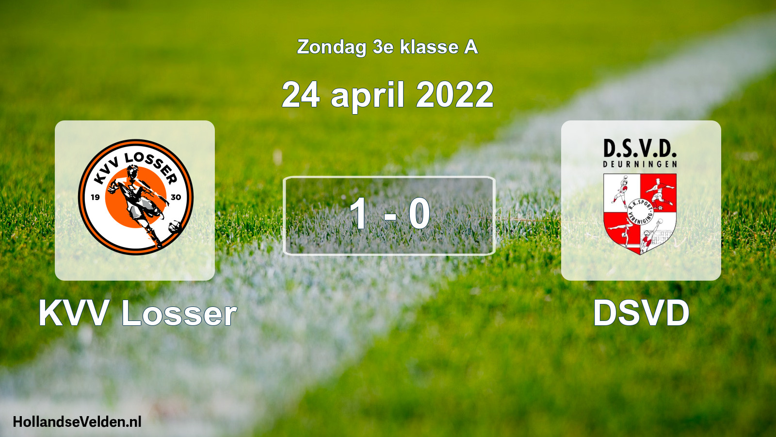 Total number of matches played: KVV Losser - DSVD 1 - 0 (24 April 2022)