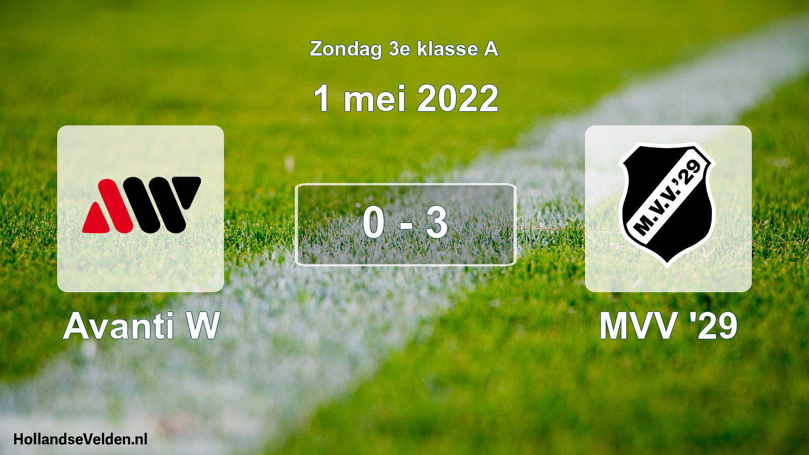 Total number of matches played: Avanti W - MVV '29 0 - 3 (1 May 2022)