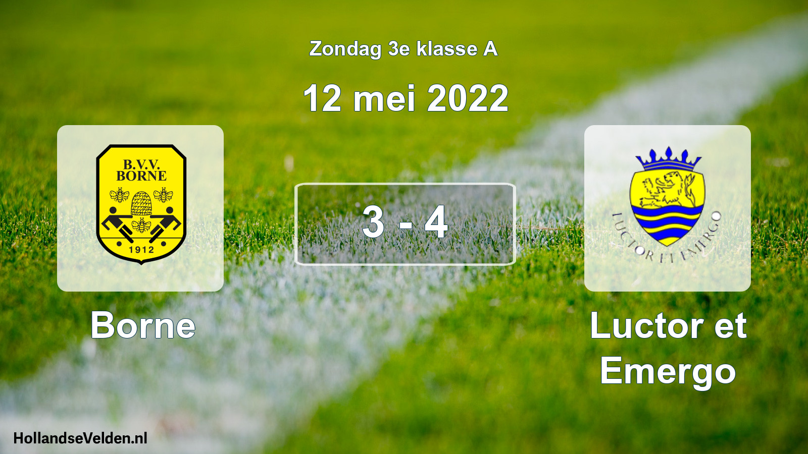 Total number of matches played: Borne - Luctor et Emergo 3 - 4 (12 May 2022)