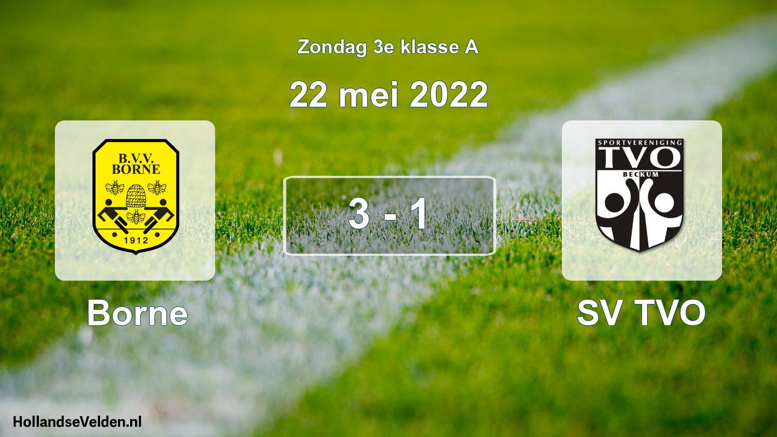 Total number of matches played: Borne - SV TVO 3 - 1 (22 May 2022)