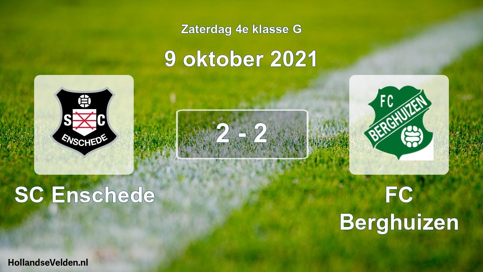 Total number of matches played: SC Enschede - FC Berghuizen 2 - 2 (9 October 2021)