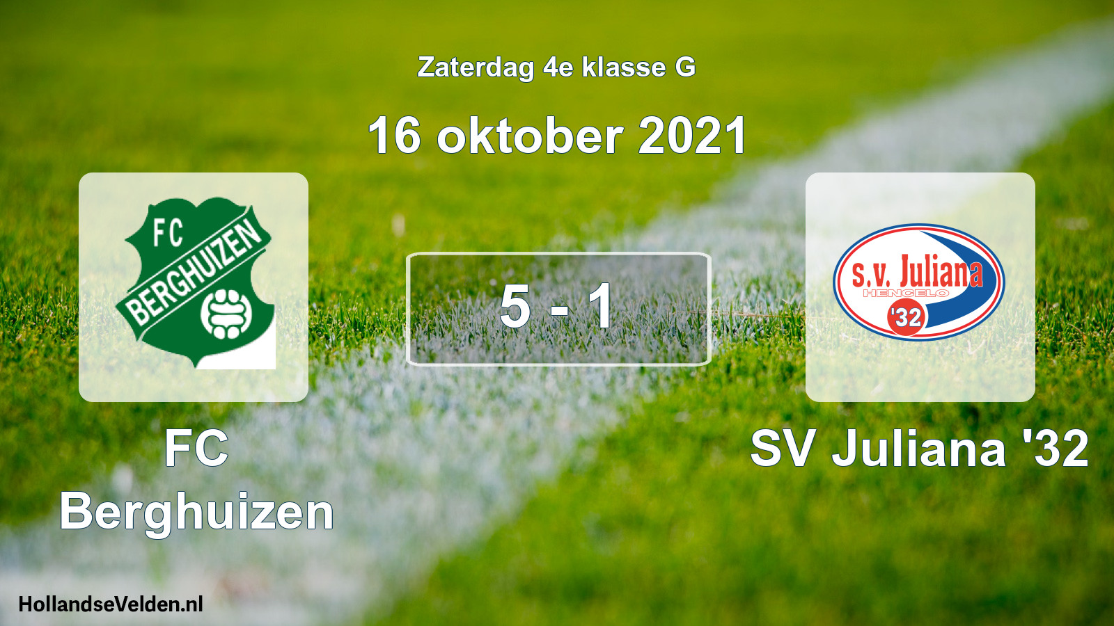 Total number of matches played: FC Berghuizen - SV Juliana '32 5 - 1 (16 October 2021)