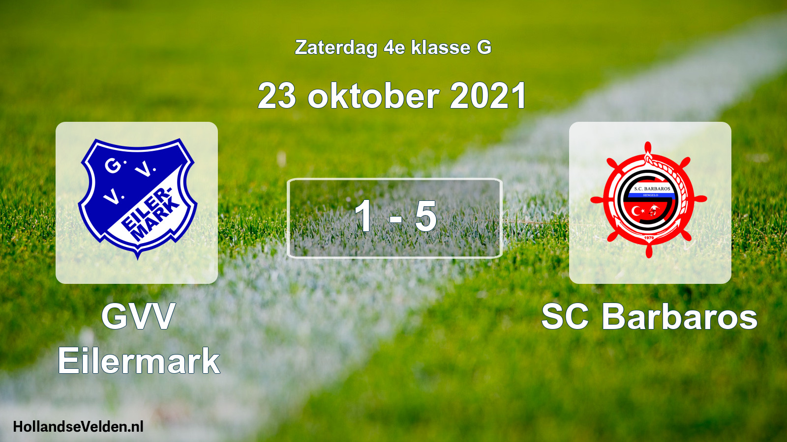 Total number of matches played: GVV Eilermark - SC Barbaros 1 - 5 (23 October 2021)