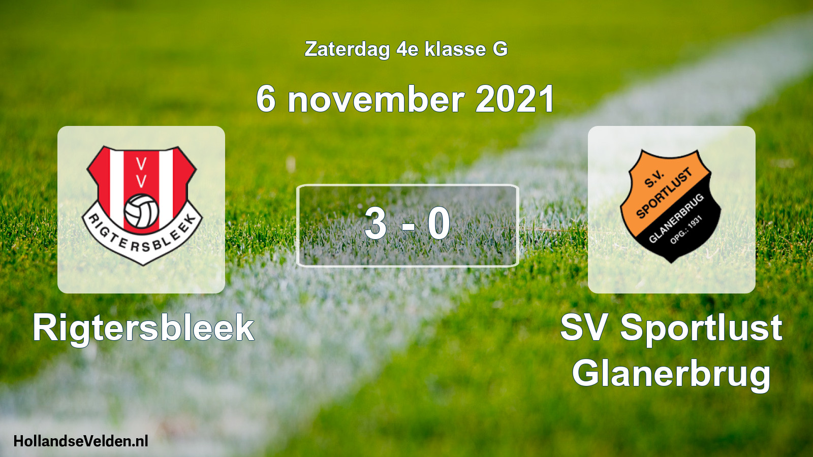 Total number of matches played: Rigtersbleek - Sportlust Glanerbrug 3 - 0 (6 November 2021)