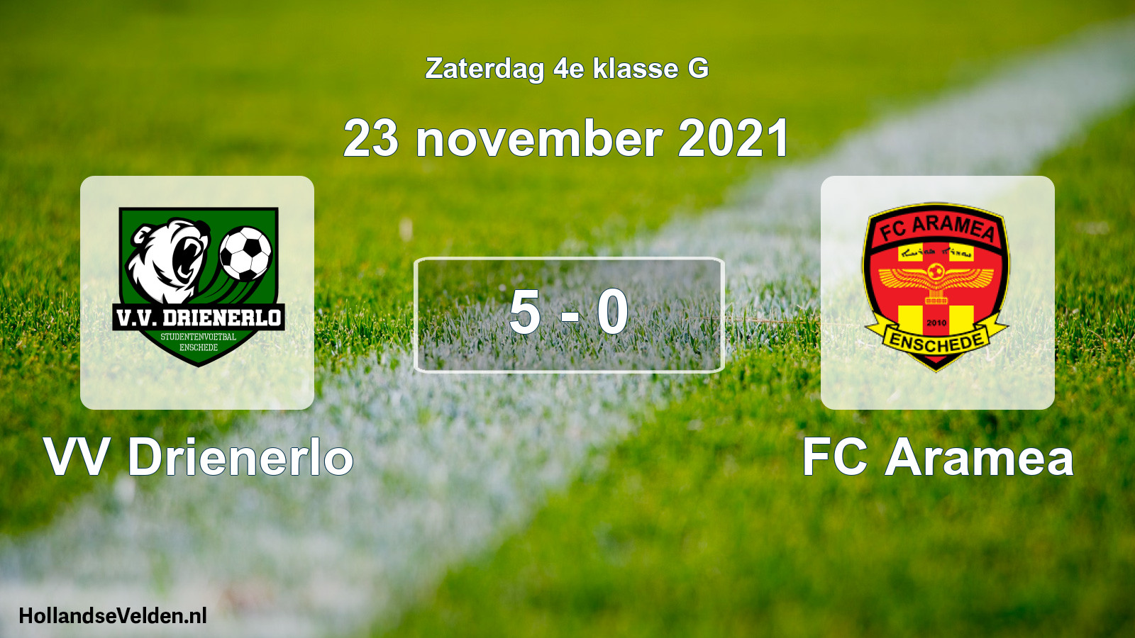 Total number of matches played: VV Drienerlo - FC Aramea 5 - 0 (23 November 2021)