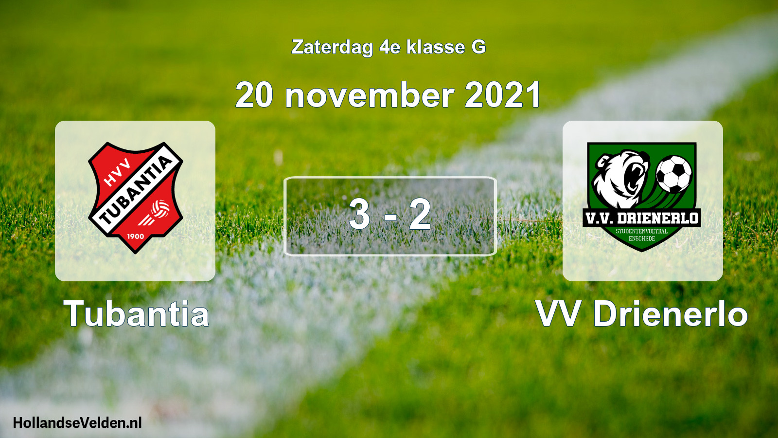 Total number of matches played: Tubantia - VV Drienerlo 3 - 2 (20 November 2021)