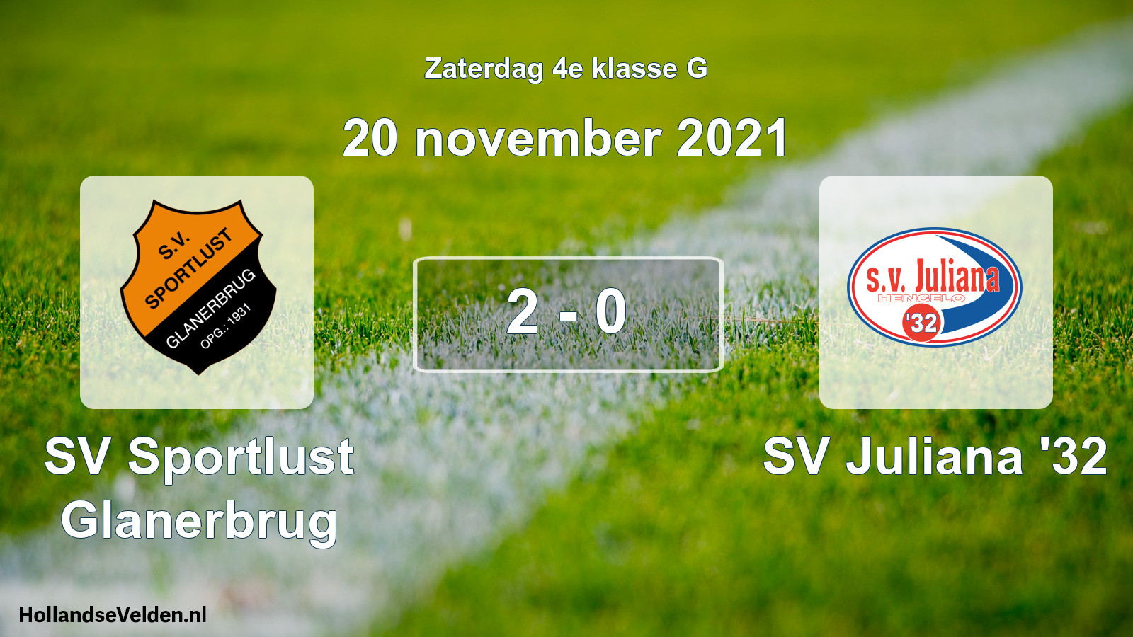 Total number of matches played: SV Sportlust Glanerbrug - SV Juliana '32 2 - 0 (20 November 2021)